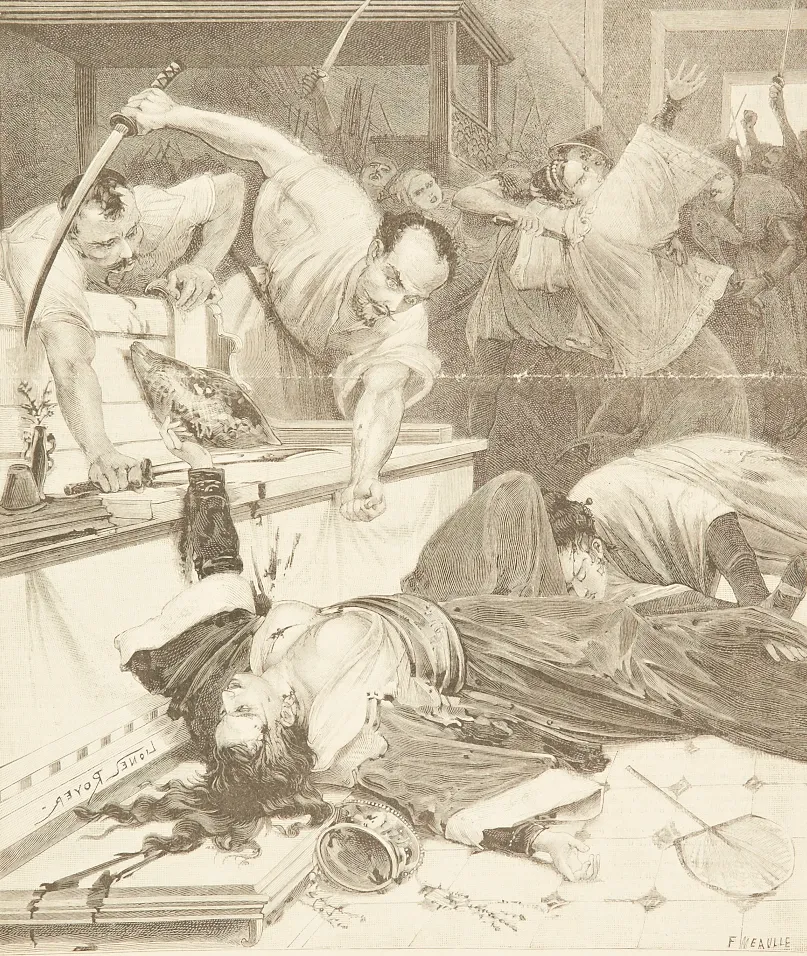 Le Journal Illustré L`ASSASSINAT DE LA REINE CORÉE (cropped)