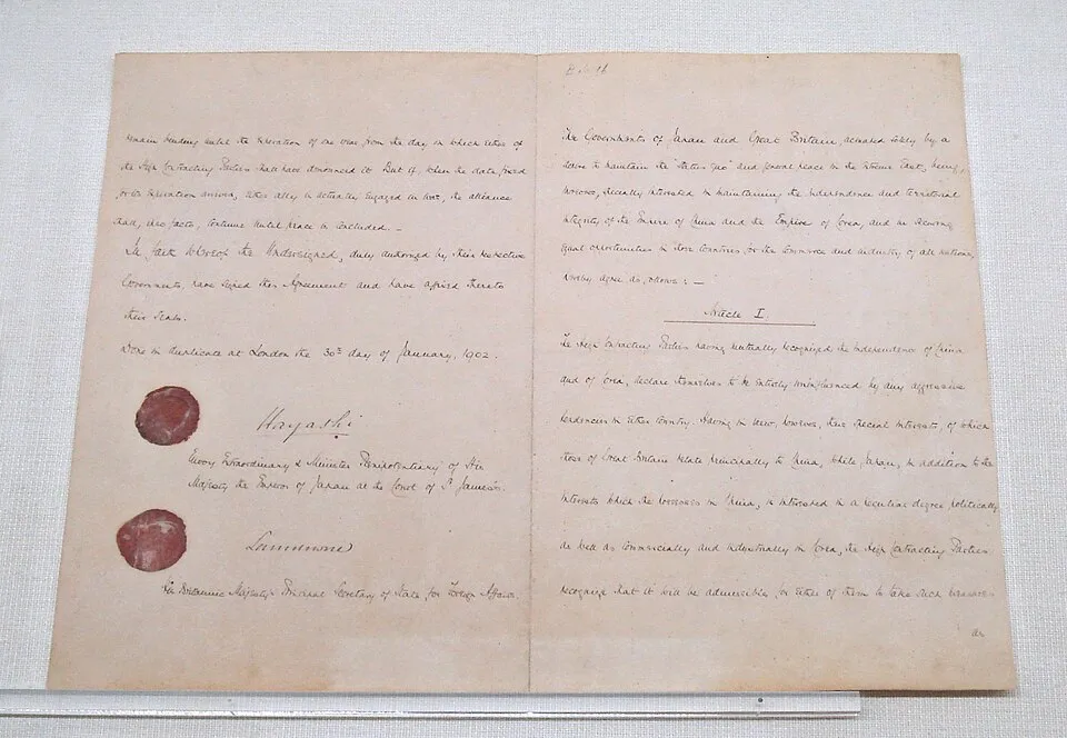 Anglo Japanese Alliance 30 January 1902