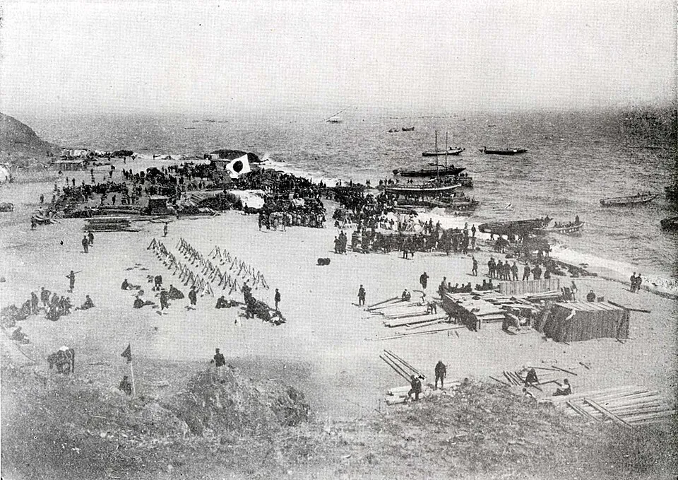 Japanese Army Landing on the Liaodong Peninsula 1