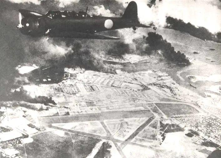 Pearl Harbor- Nakajima B5N2 over Hickam- 80G178985