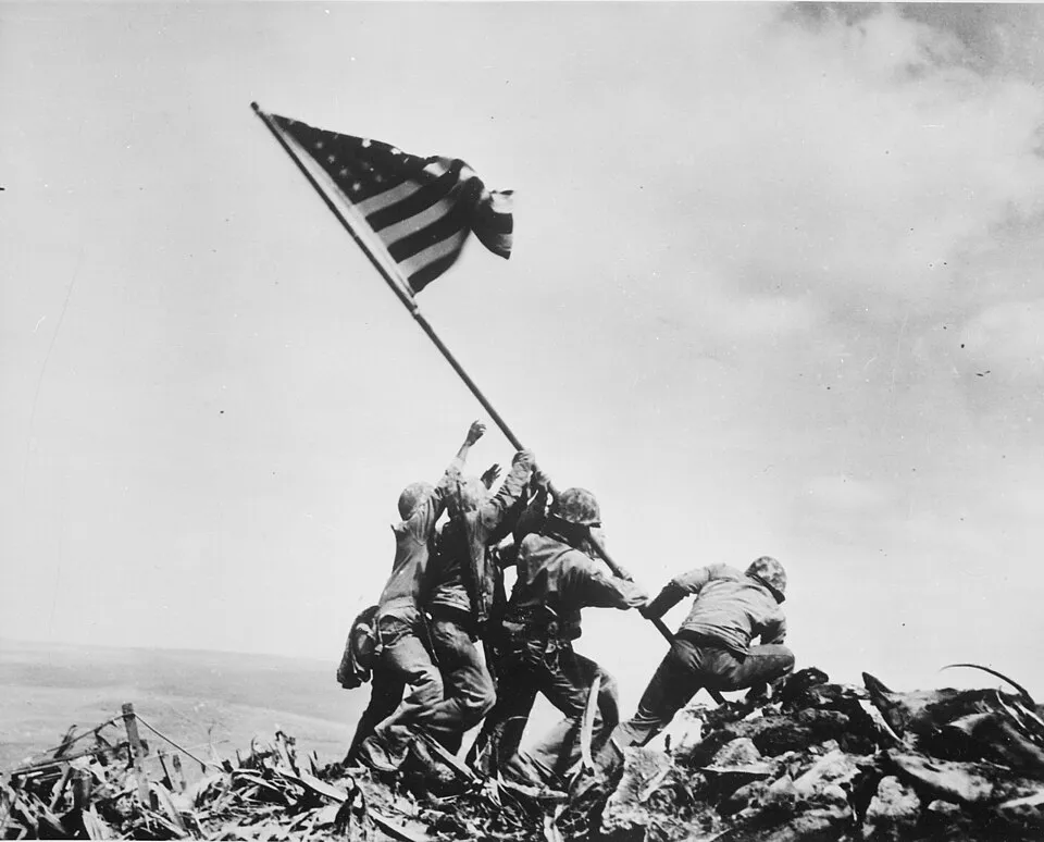 Raising the Flag on Iwo Jima, by Joe Rosenthal